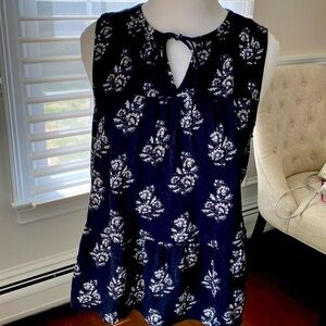 Lucky Brand B/W Summer Sleeveless Blouse